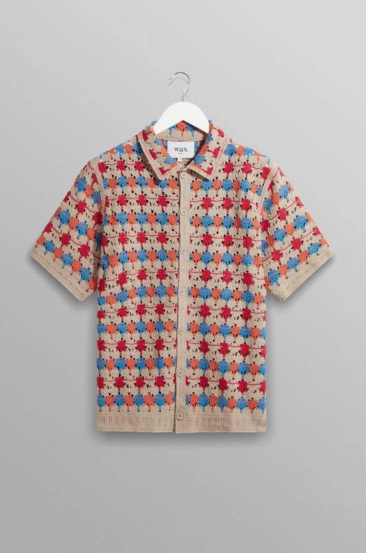 Wax London - Porto Shirt Multi Splash Crochet