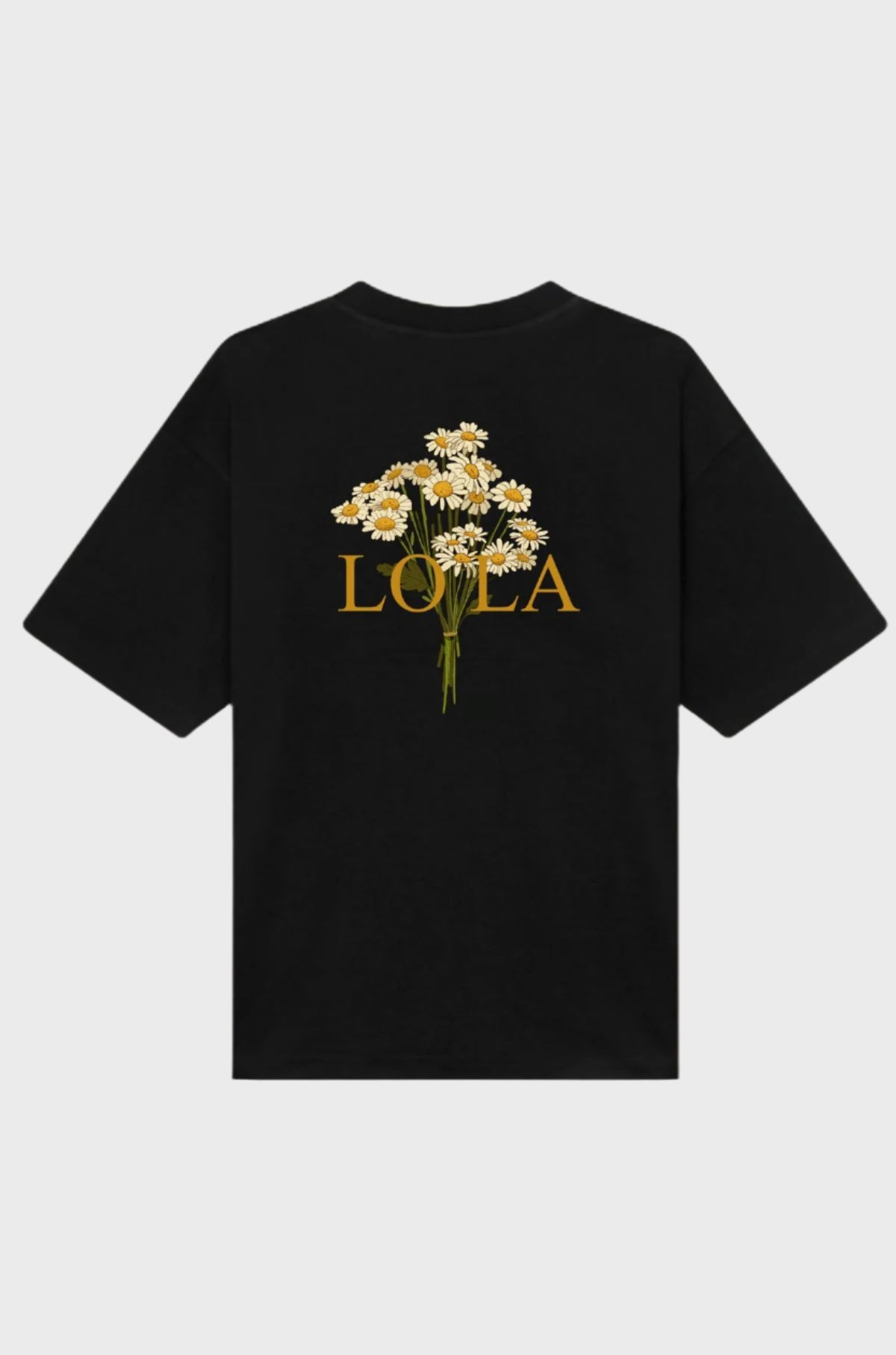 Lola -Made in France Tee Flowers Black