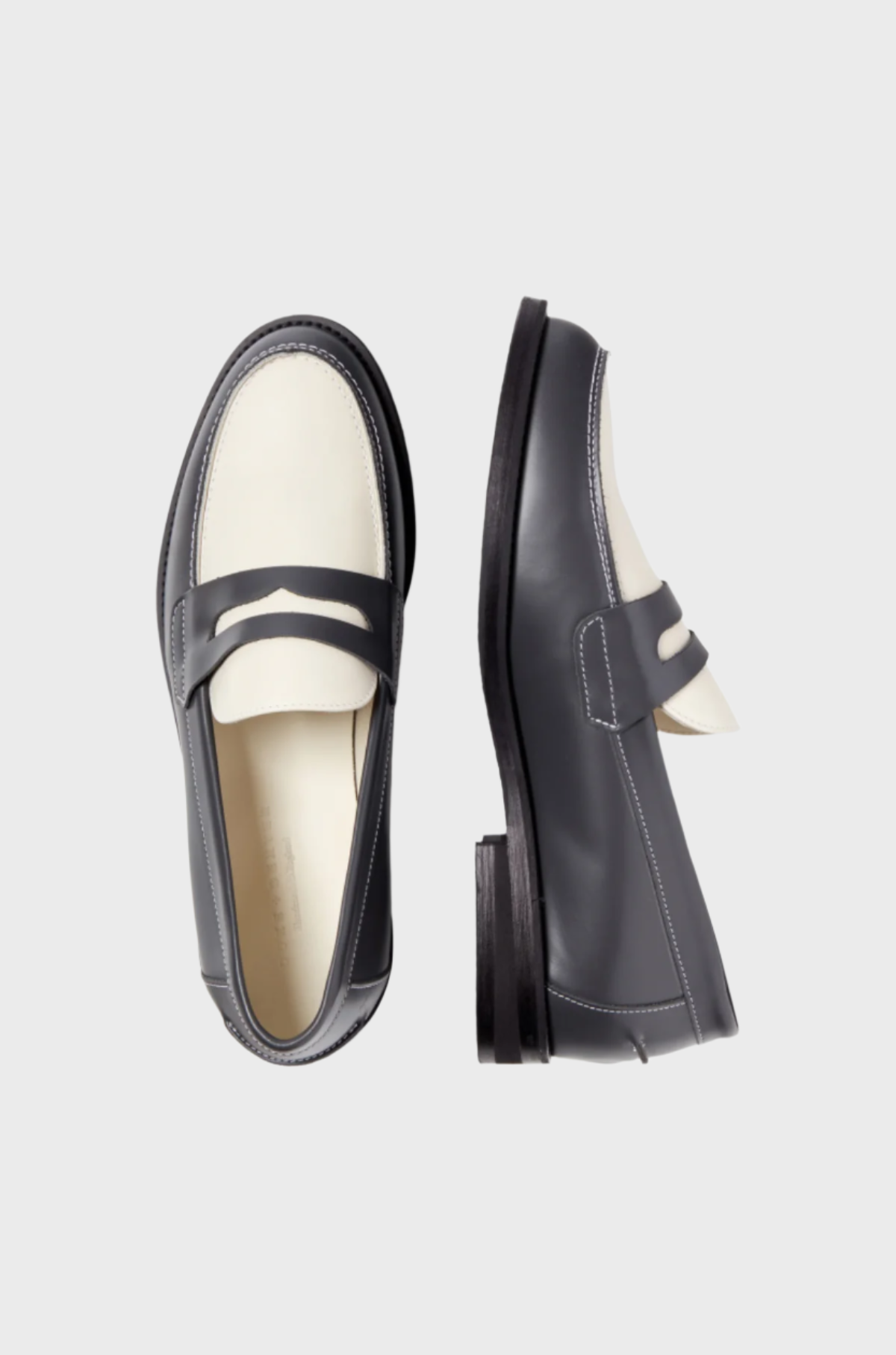 Duke and Dexter - Wilde Slate X White Penny Loafer