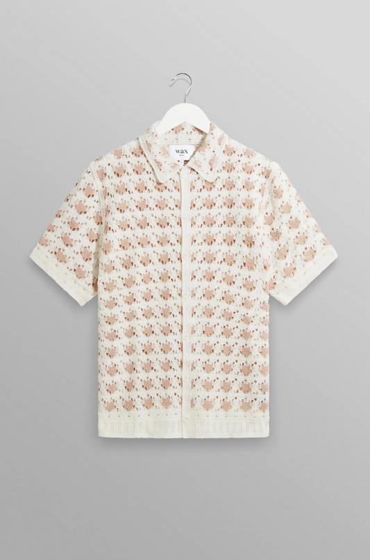 Wax London - Porto Shirt Ecru Splash Crochet