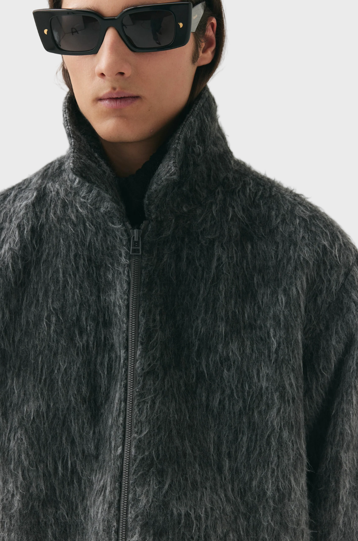 Welter Shelter - Zip Up Cardi Bonded Wool Grey