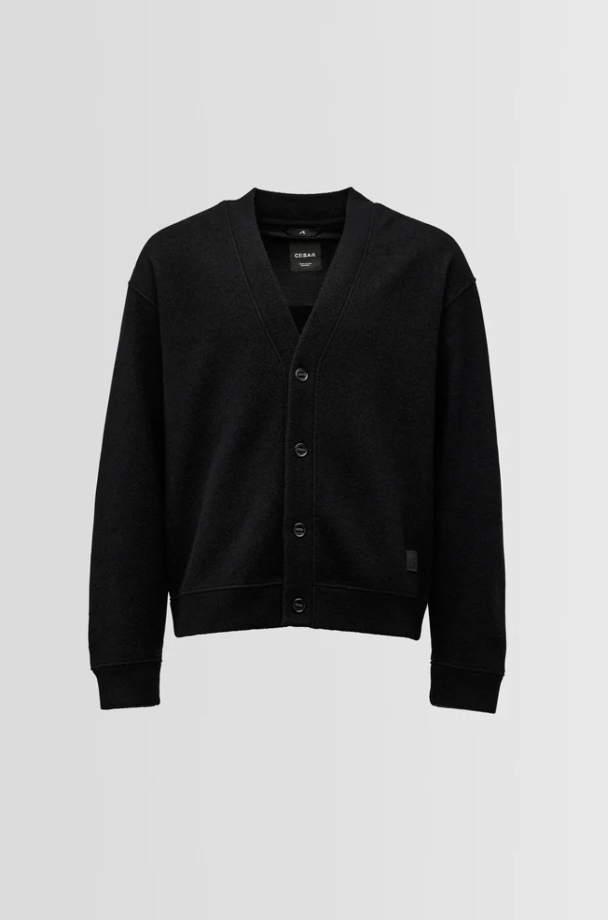 Cesar Equipment - Seaham Boiled Wool Cardigan Black