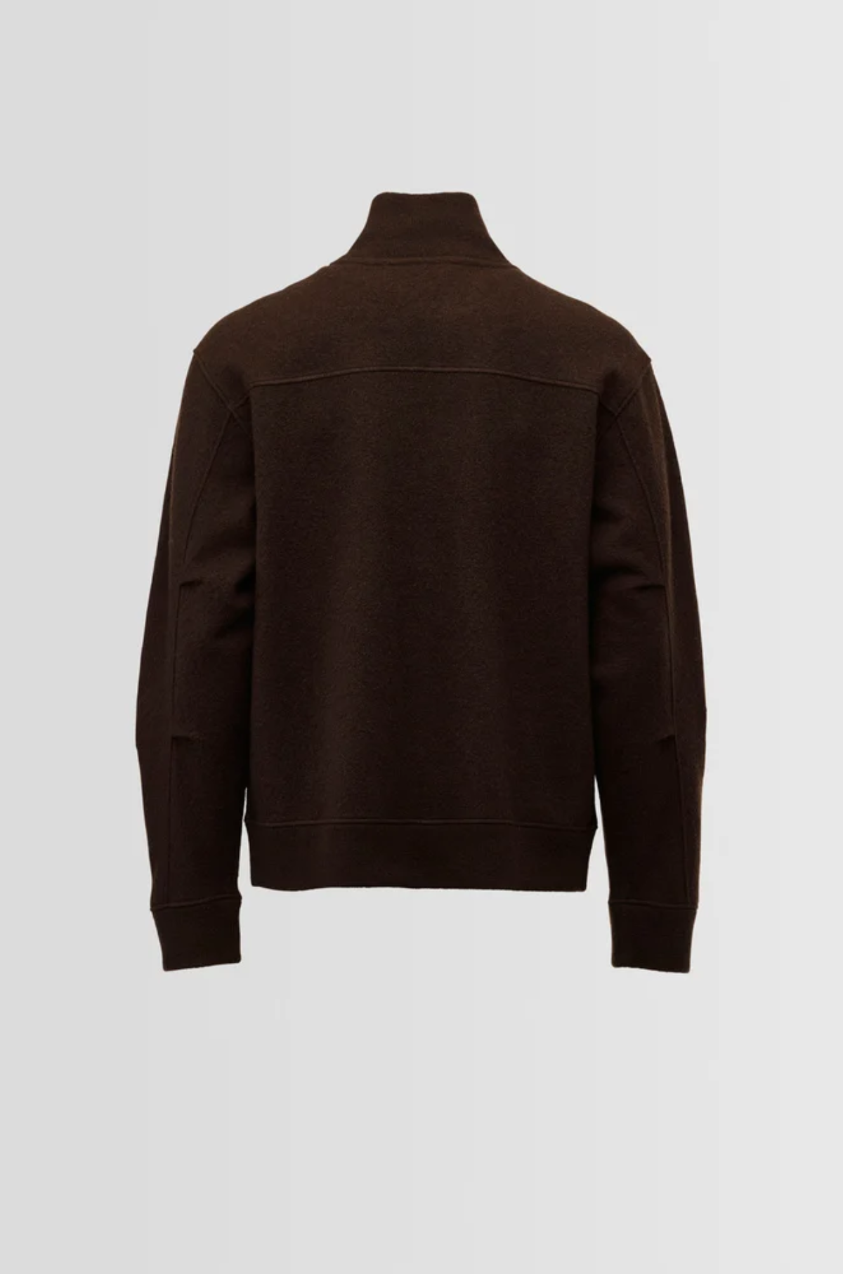 Cesar Equipment - Seaham Boiled Wool Zip Top Dark Brown