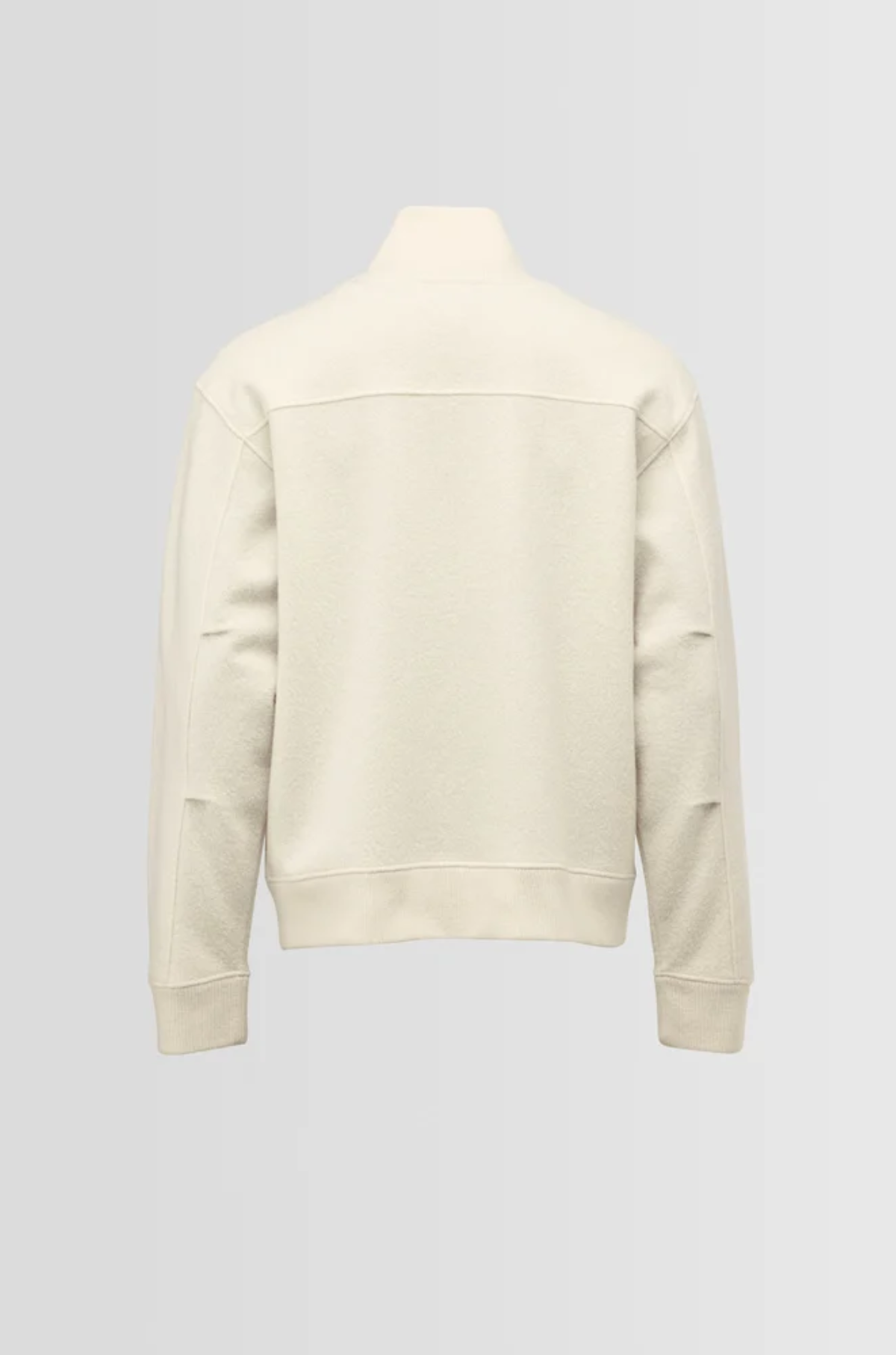 Cesar Equipment - Seaham Boiled Wool Zip Top Offwhite