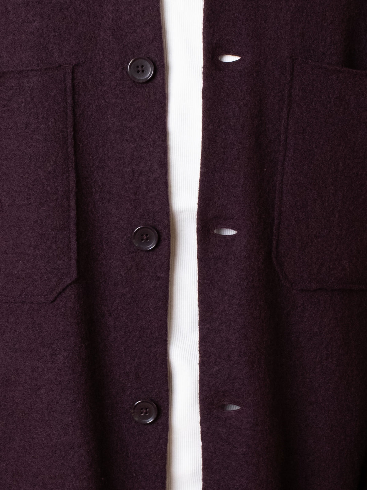 NN07 - Jonas Boiled Wool Shirt Jacket Wine