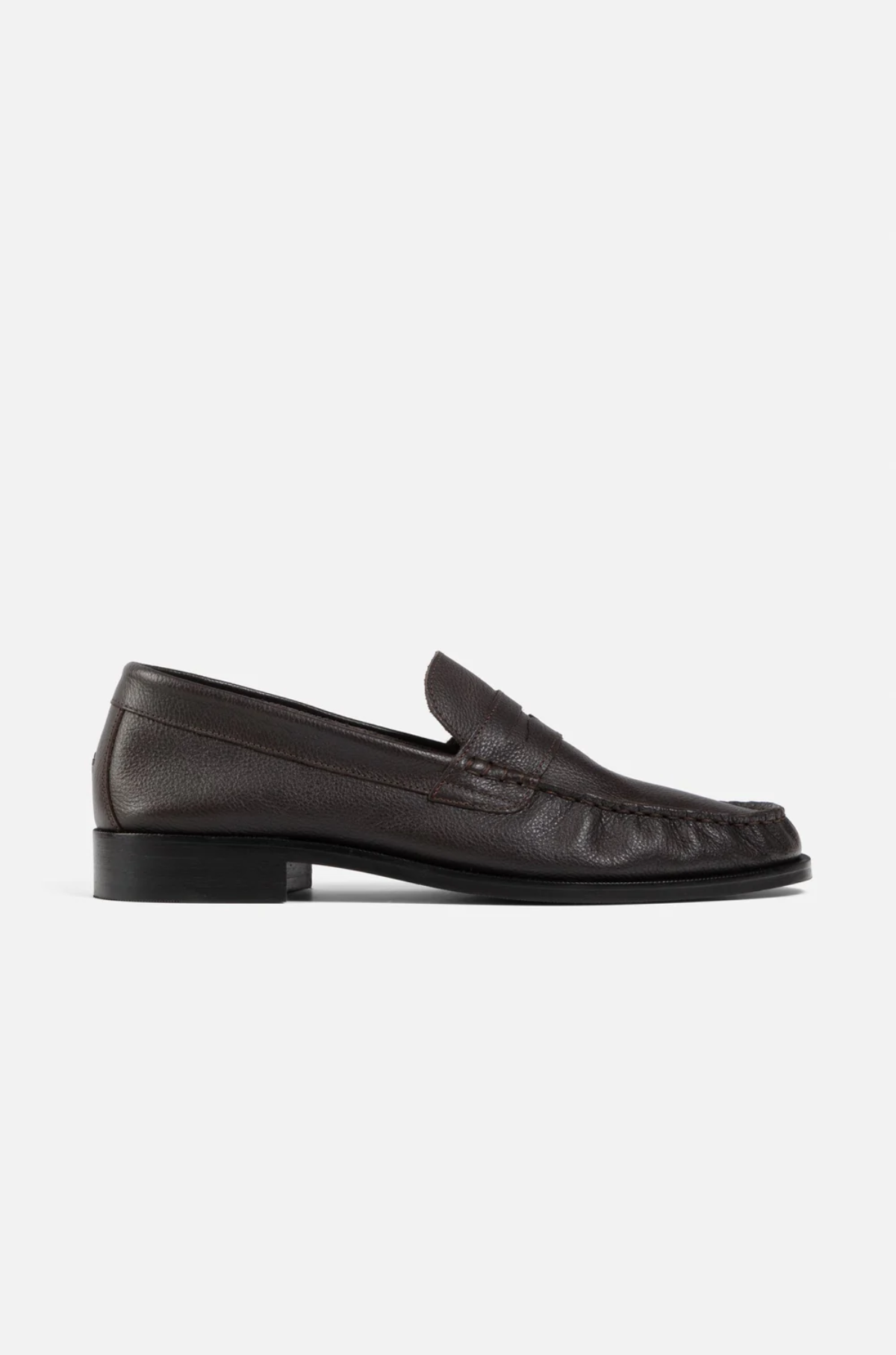 Duke & Dexter - Ezra Chestnut Pebble Pleated Penny Loafer