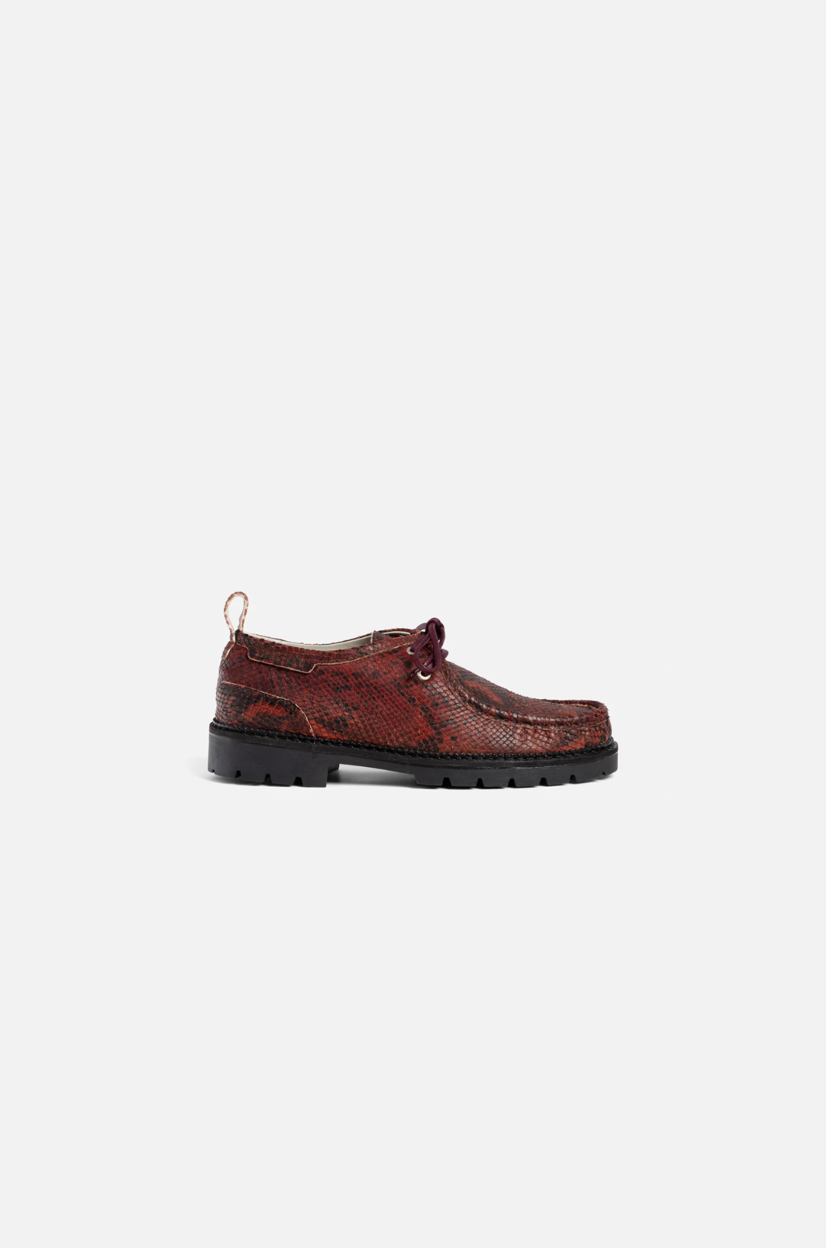 Duke & Dexter - Moby Burgundy Snake Boot