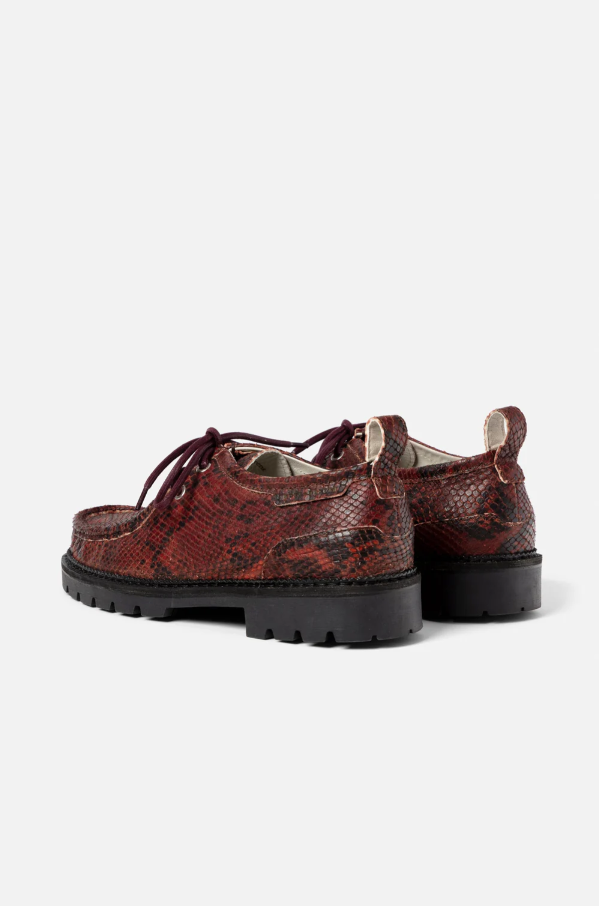 Duke & Dexter - Moby Burgundy Snake Boot