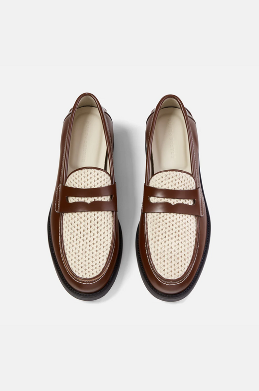 Duke & Dexter - Wilde Chestnut + White Rattan Loafer
