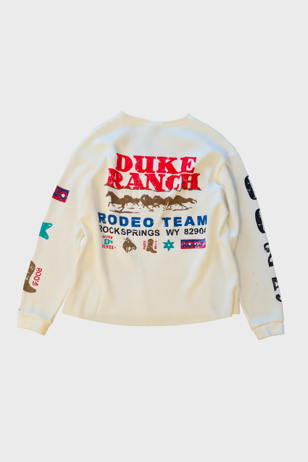 Duke & Dexter - Rodeo Team Vintage White Waffle Long-Sleeve