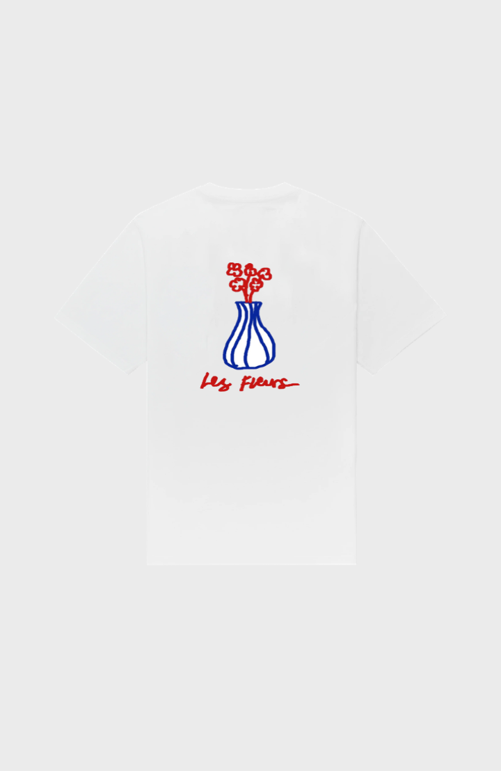 Lola - Made in France Tee Les Fleurs Big White