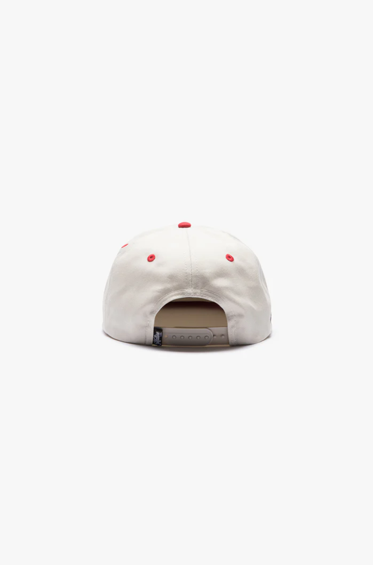 Hatline - Society 6 Panel Unstructured Snapback Cream Red