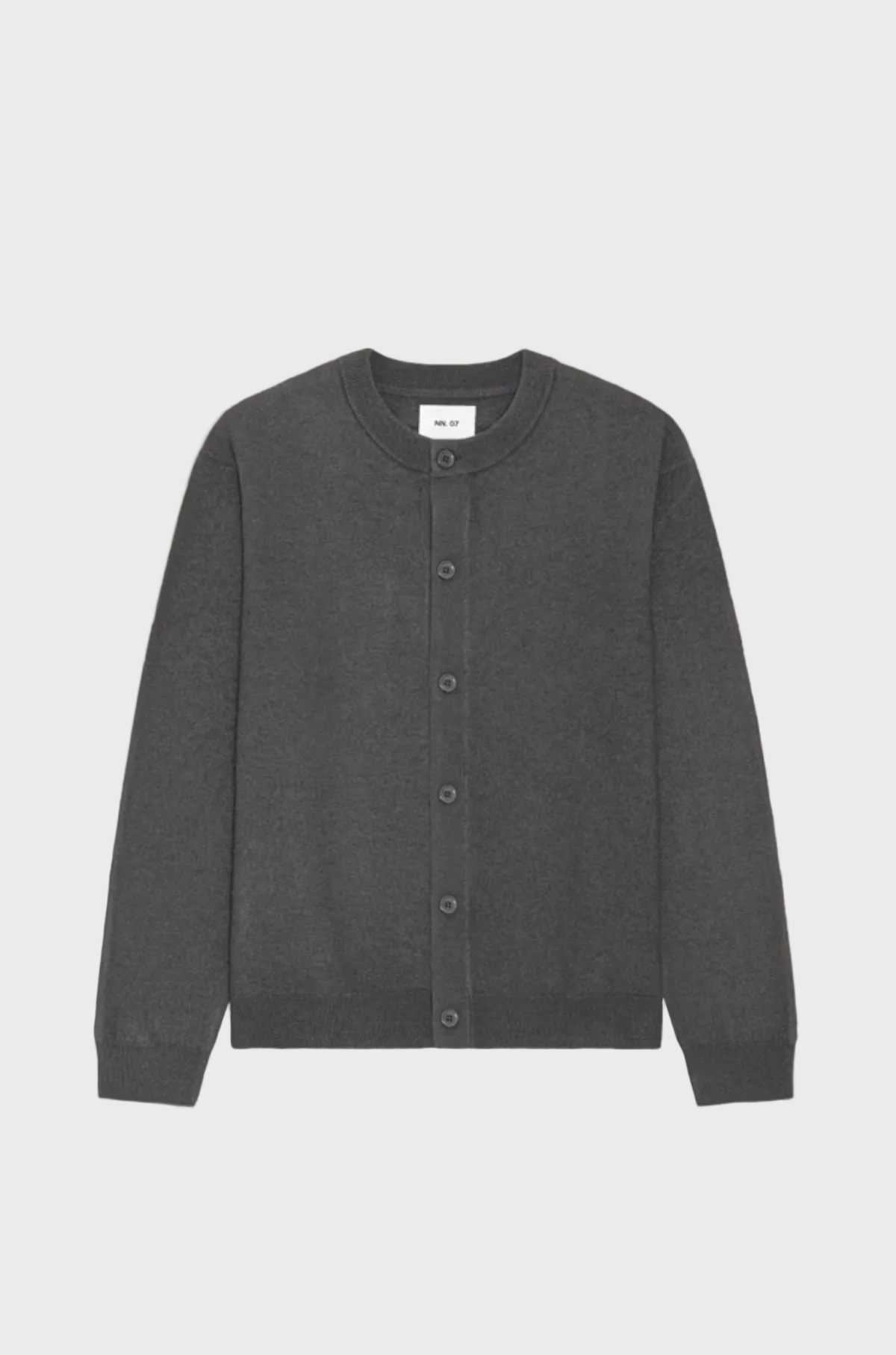NN07 - Jasper Cardigan Boiled Wool Charcoal