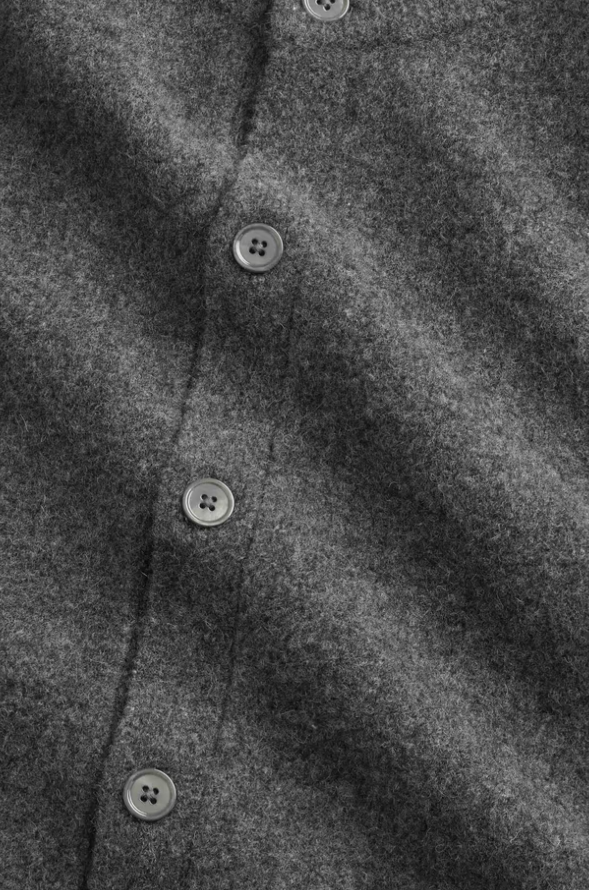 NN07 - Jasper Cardigan Boiled Wool Grey Melange