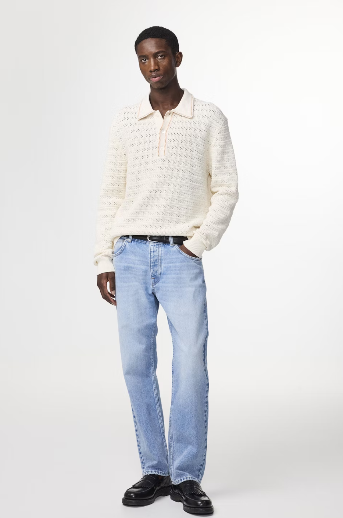 NN07 - Josh LS Polo 6636  Ivory