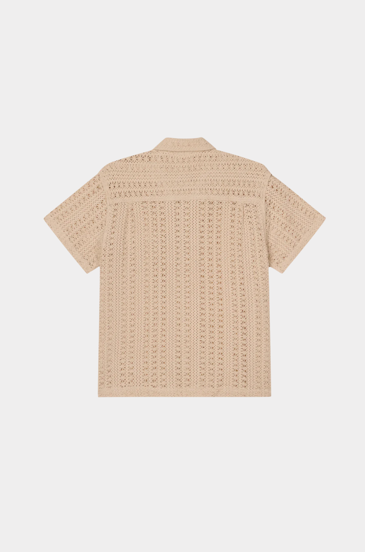 Obey - Harison Short Sleeve Shirt Natural Mesh Crochet