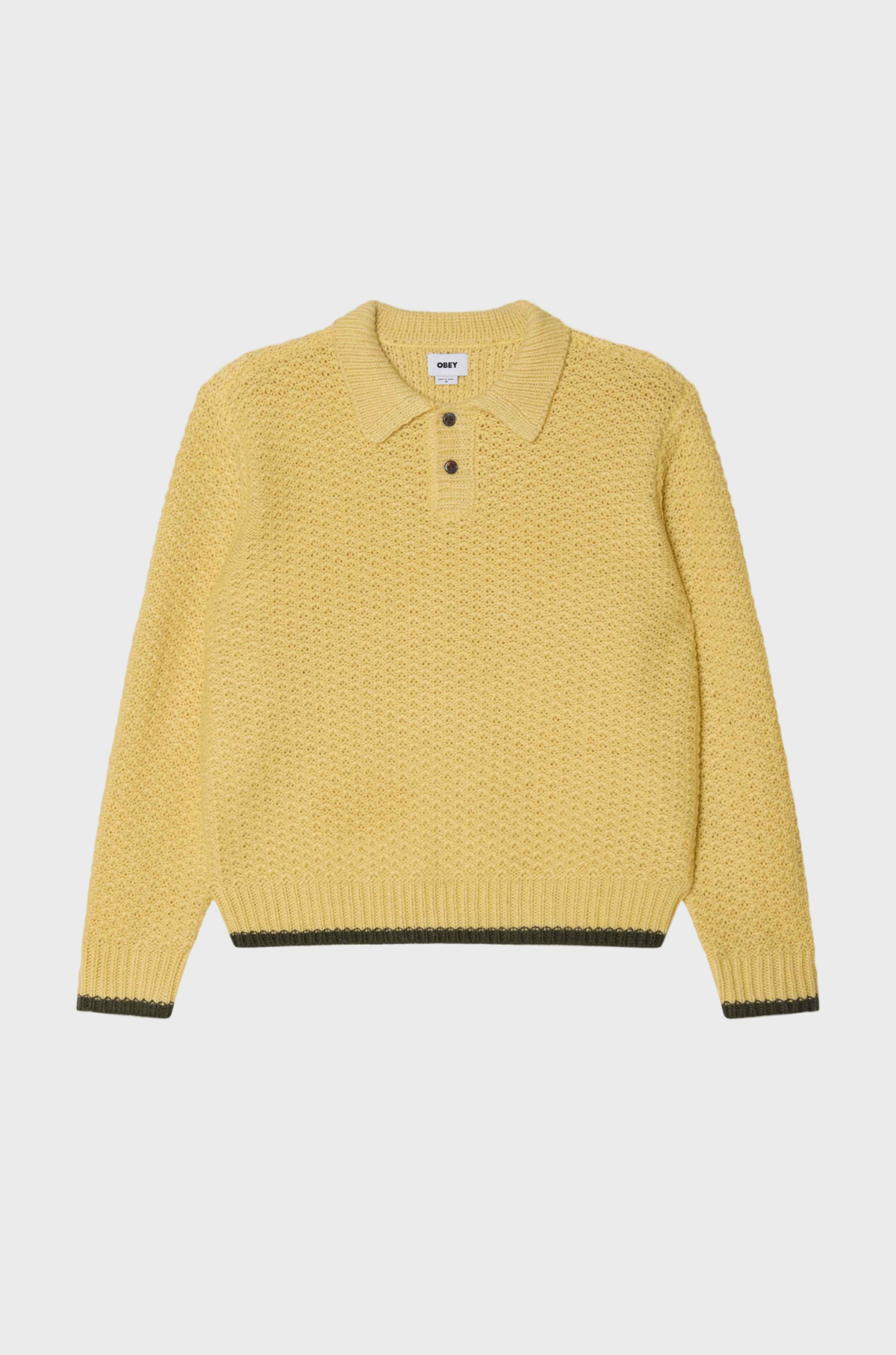 Obey - Loreto Polo Sweater Straw Multi