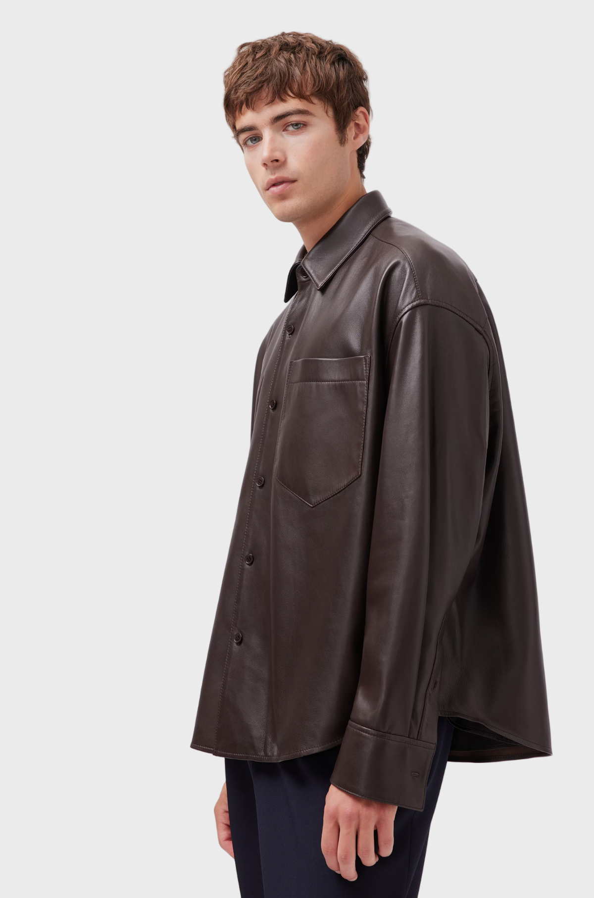 Studio Seidensticker - Leather Shirt Brown