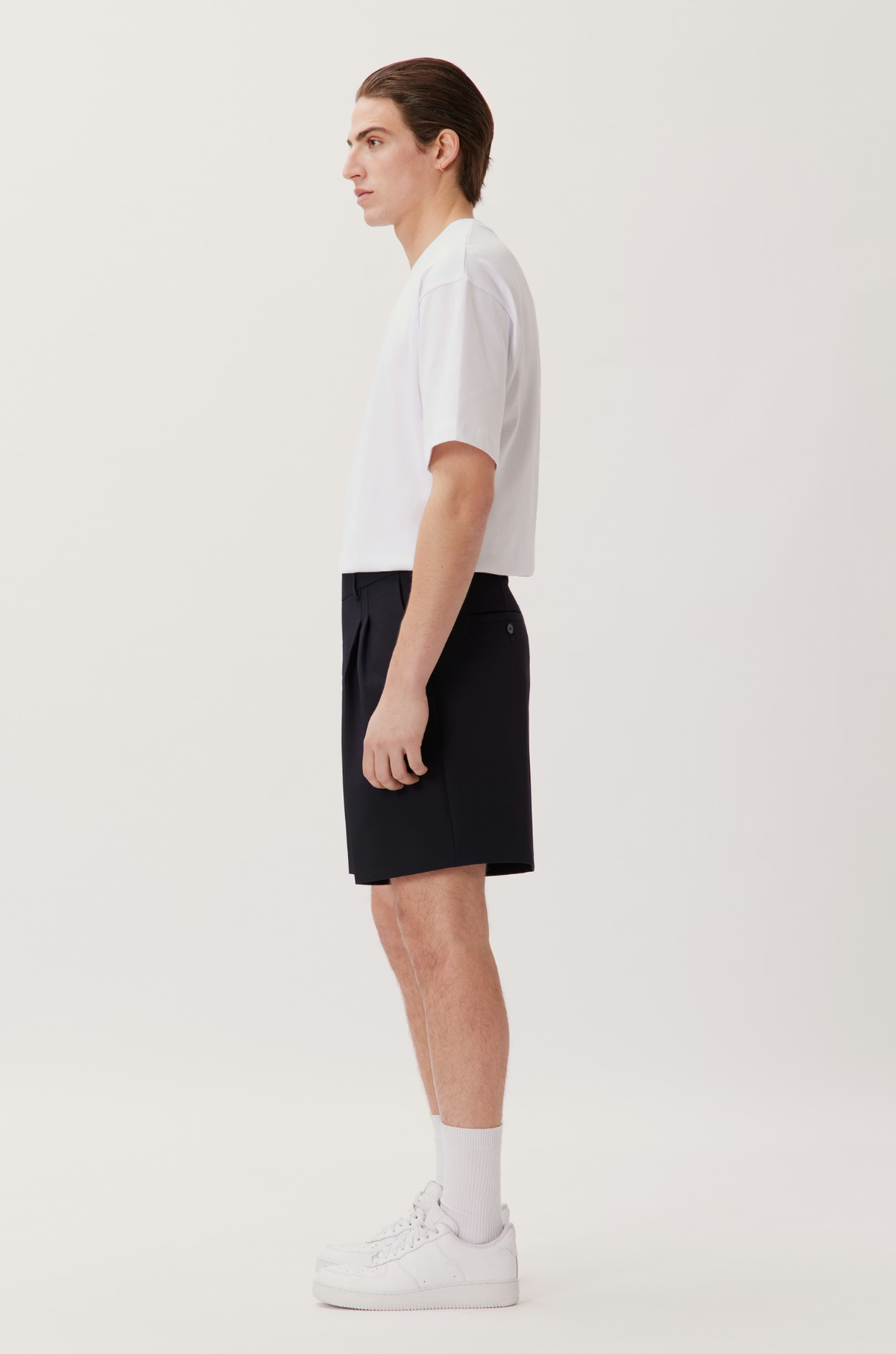 Studio Seidensticker - Pleated Relaxed Fit Shorts Navy