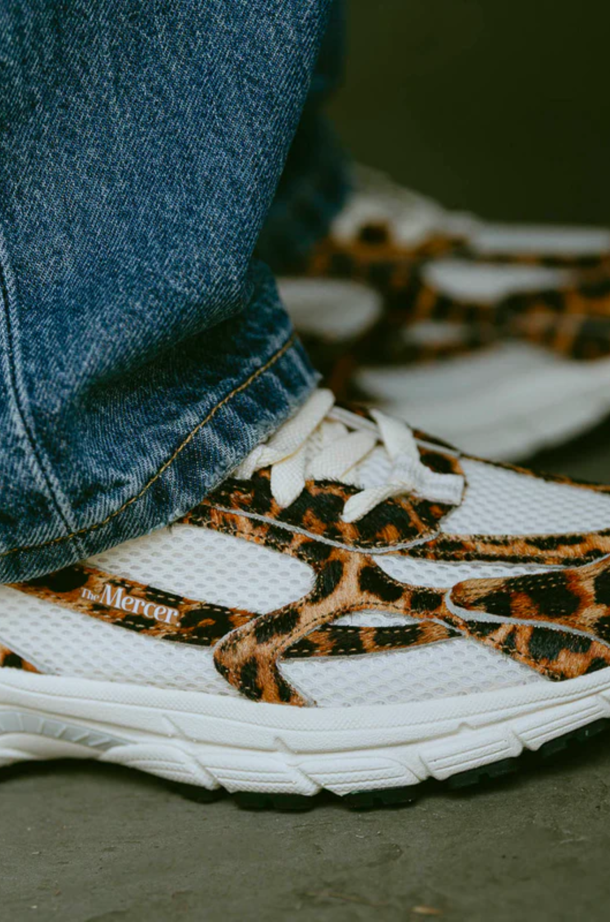 The Mercer Brand - The Re-Run Leopard Off White
