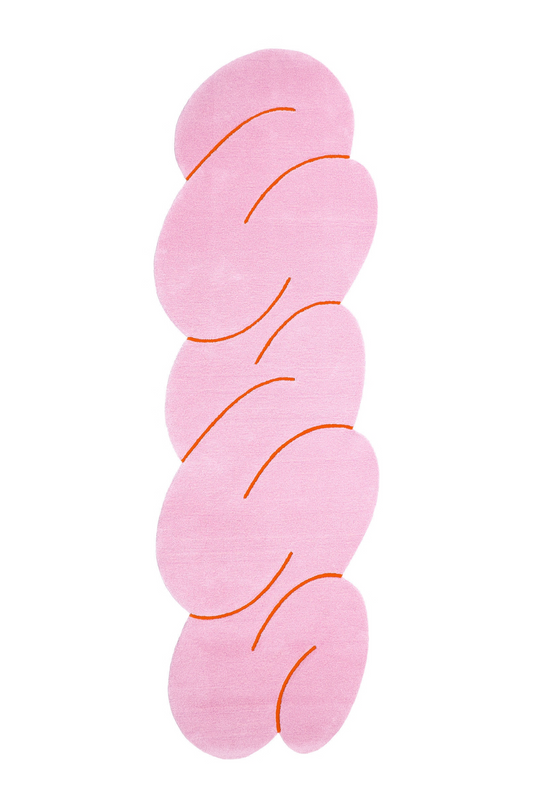 Okej - Pink Mélange Squiggle Rug