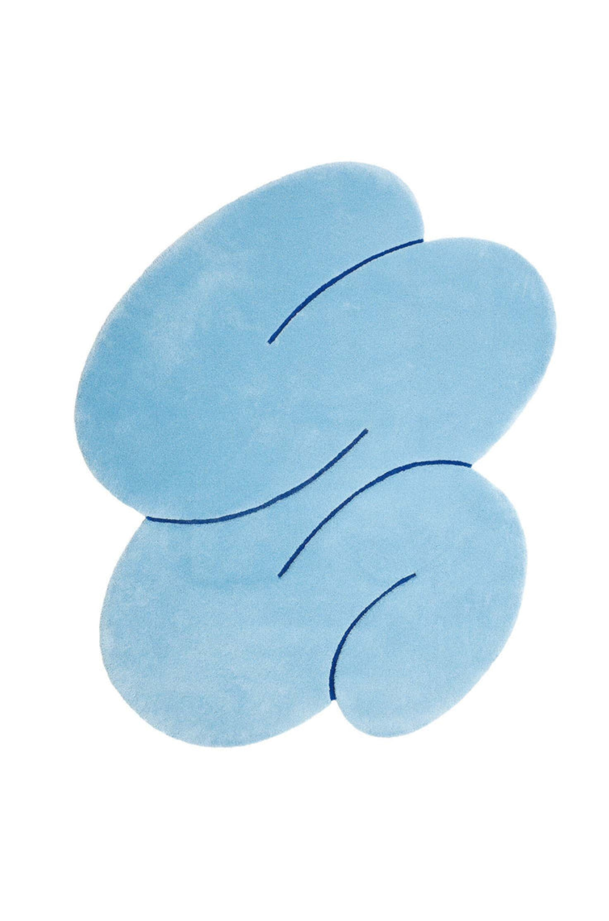 Okej - Squiggle Rug Cloud Blue