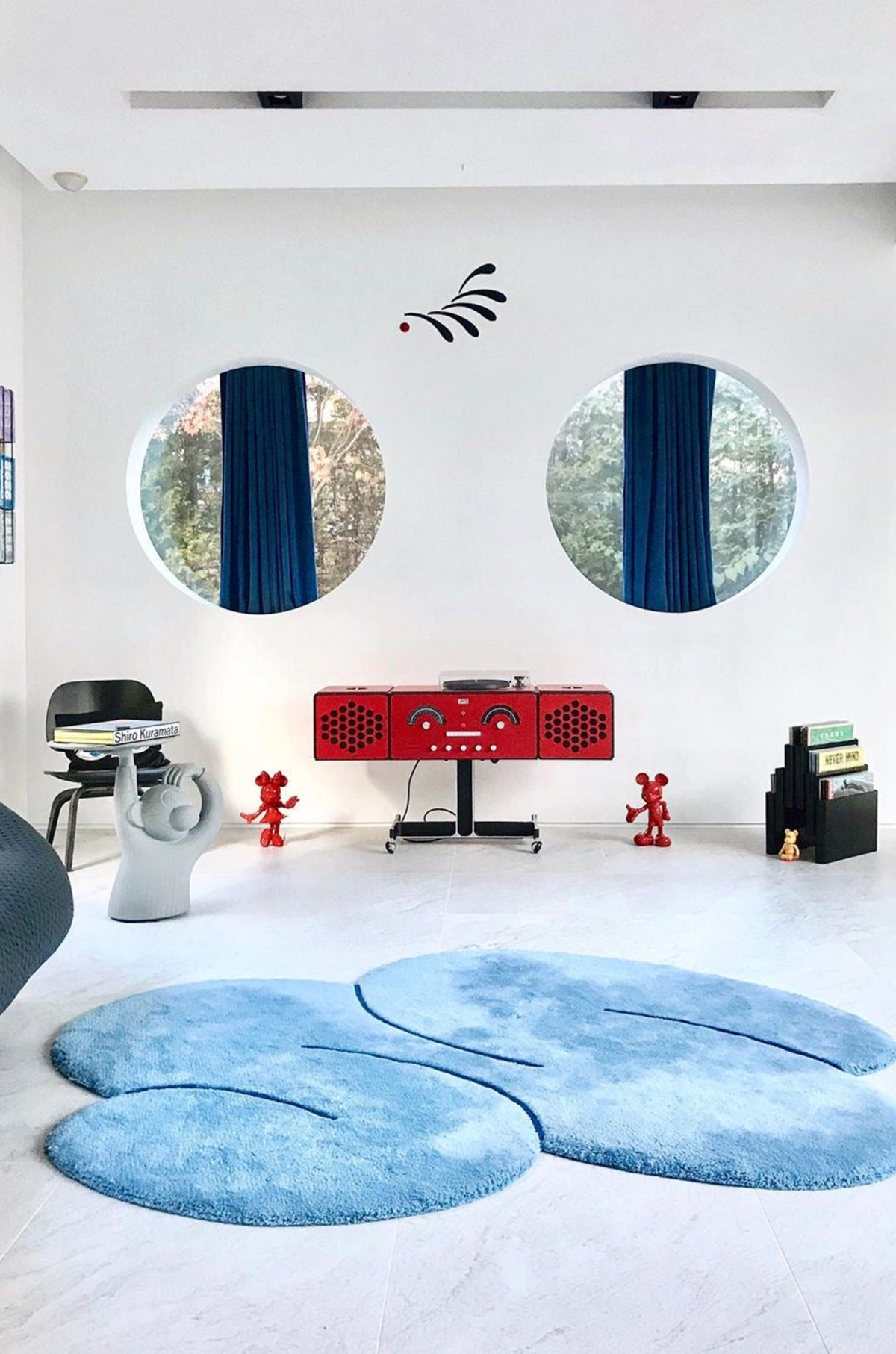Okej - Squiggle Rug Cloud Blue