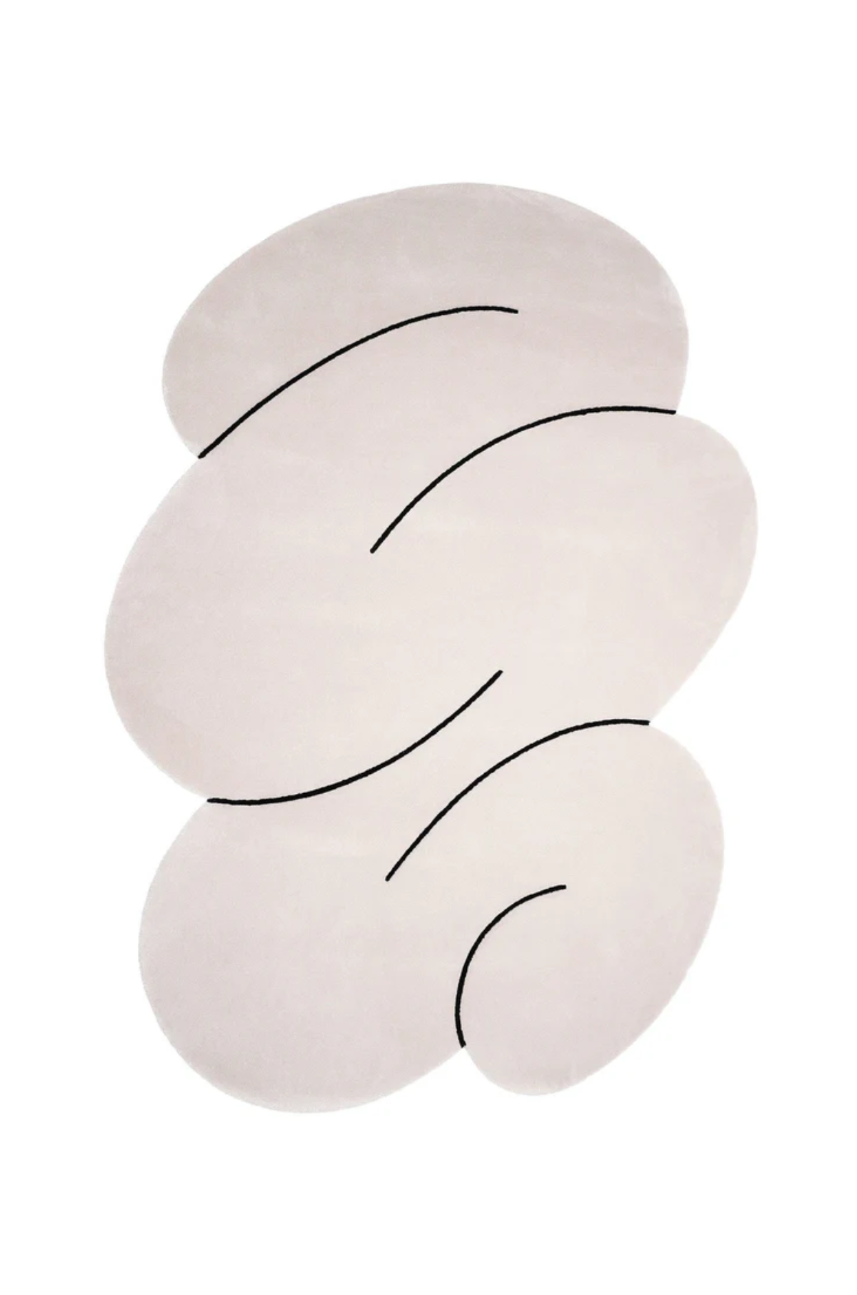 Okej - Squiggle Rug Cloud Gray