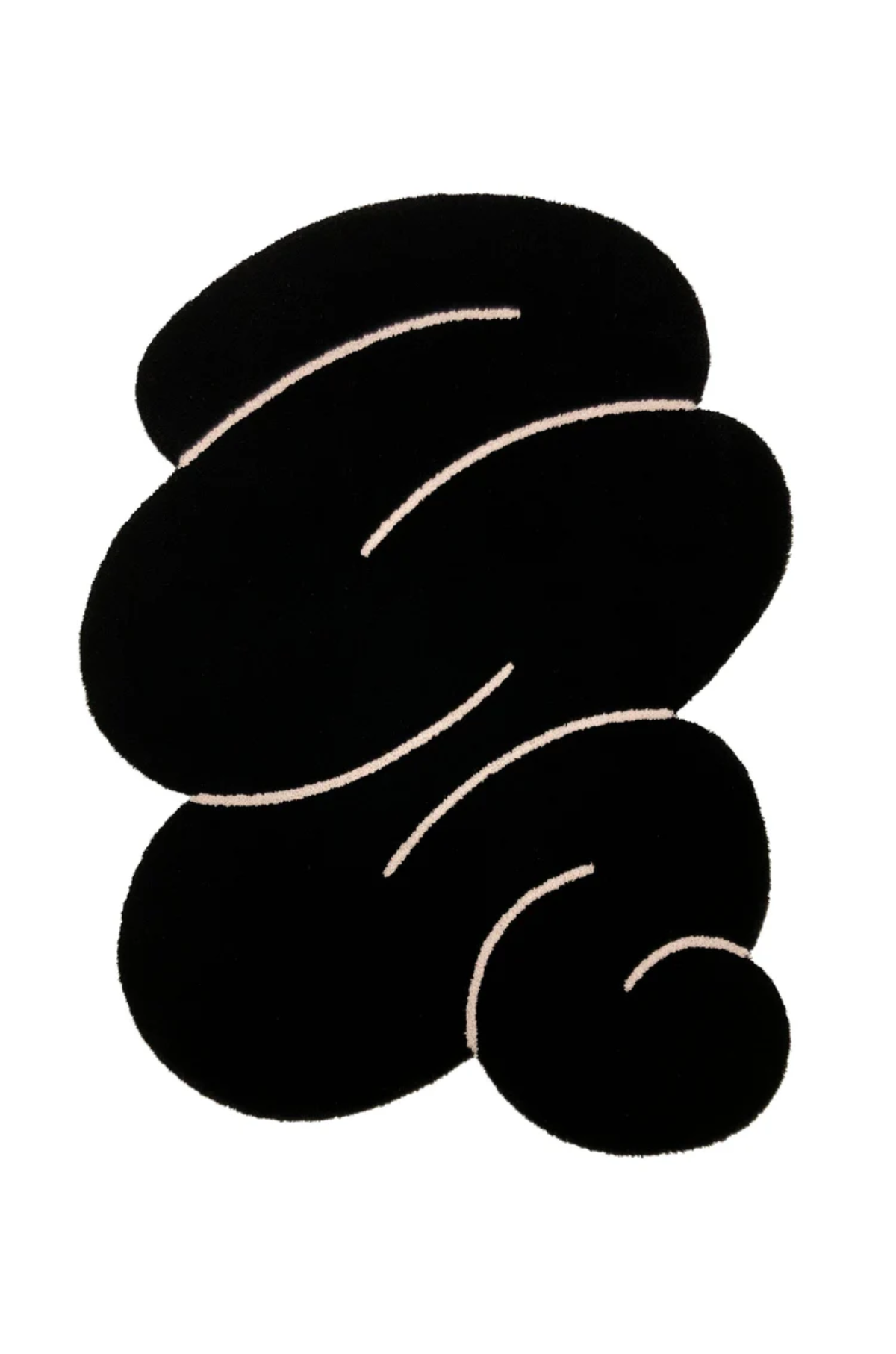 Okej - Squiggle Rug Midnight Black