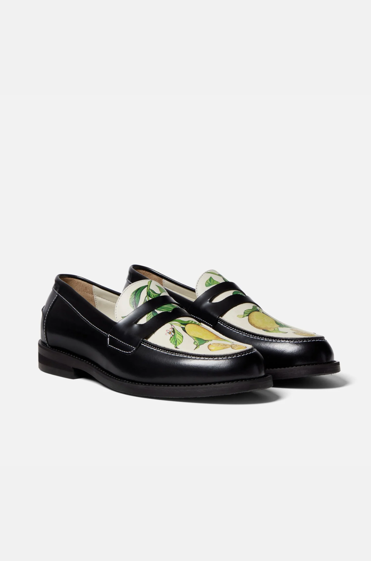 Duke and Dexter - Wilde Black White Lemon Penny Loafer