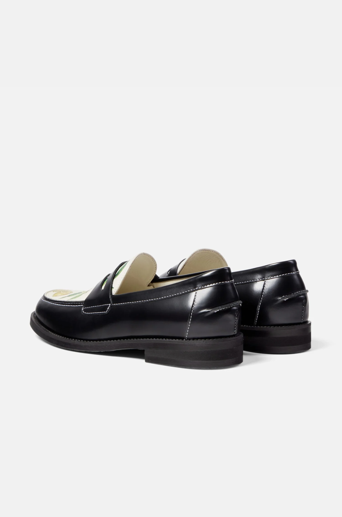 Duke and Dexter - Wilde Black White Lemon Penny Loafer