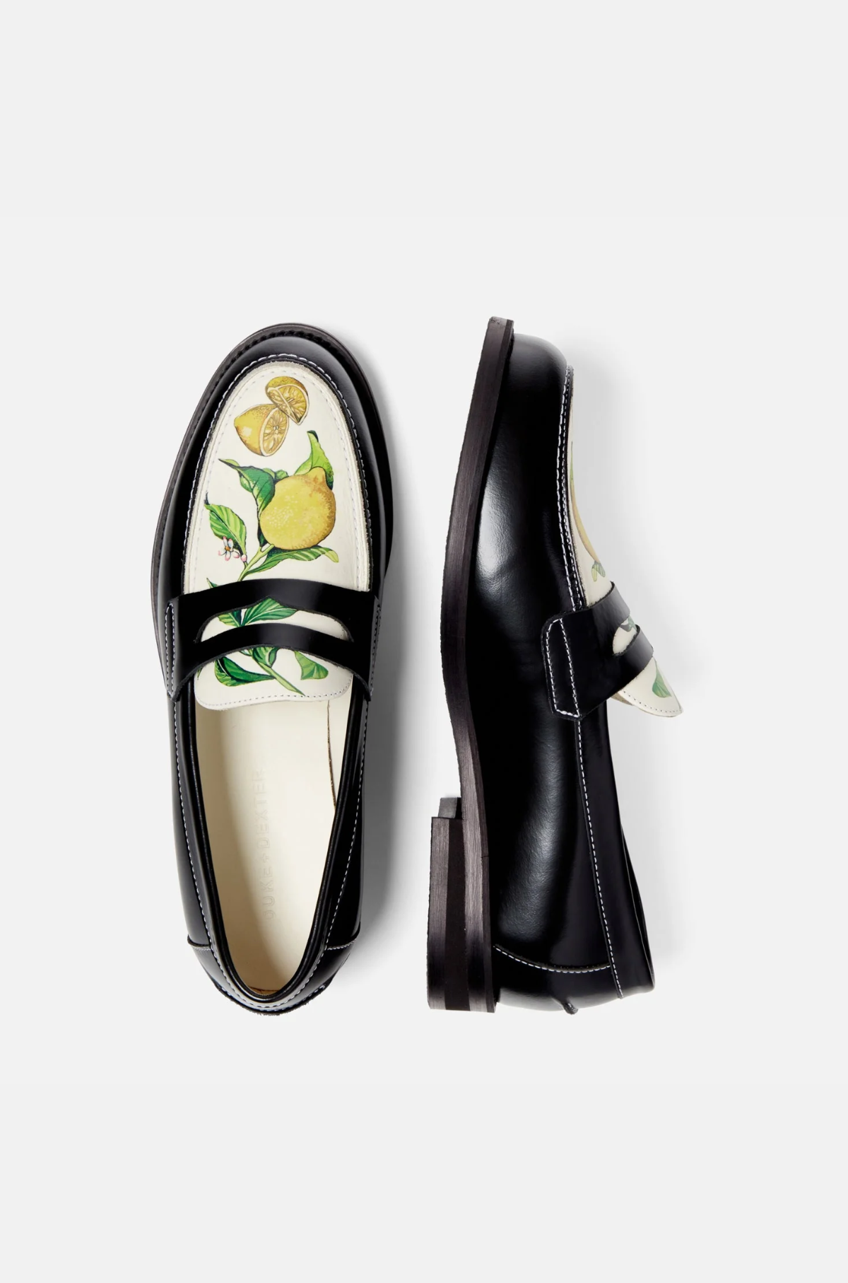 Duke and Dexter Wilde Black White Lemon Penny Loafer The Qool
