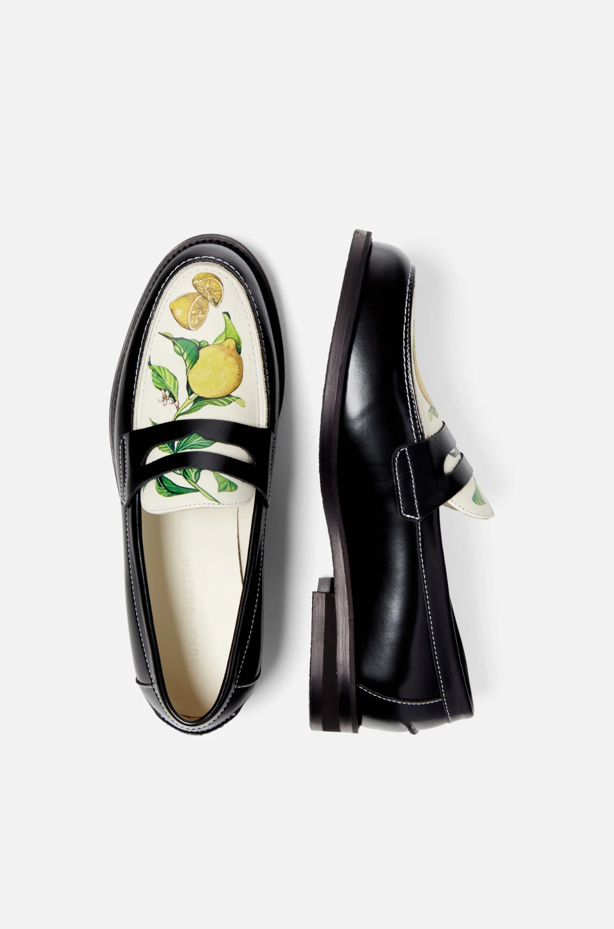 Duke and Dexter - Wilde Black White Lemon Penny Loafer