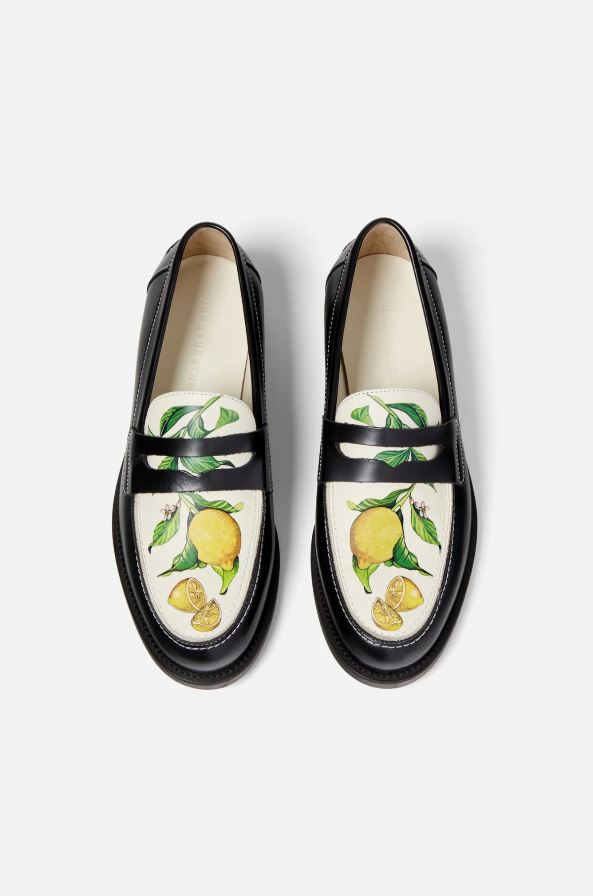 Duke and Dexter - Wilde Black White Lemon Penny Loafer