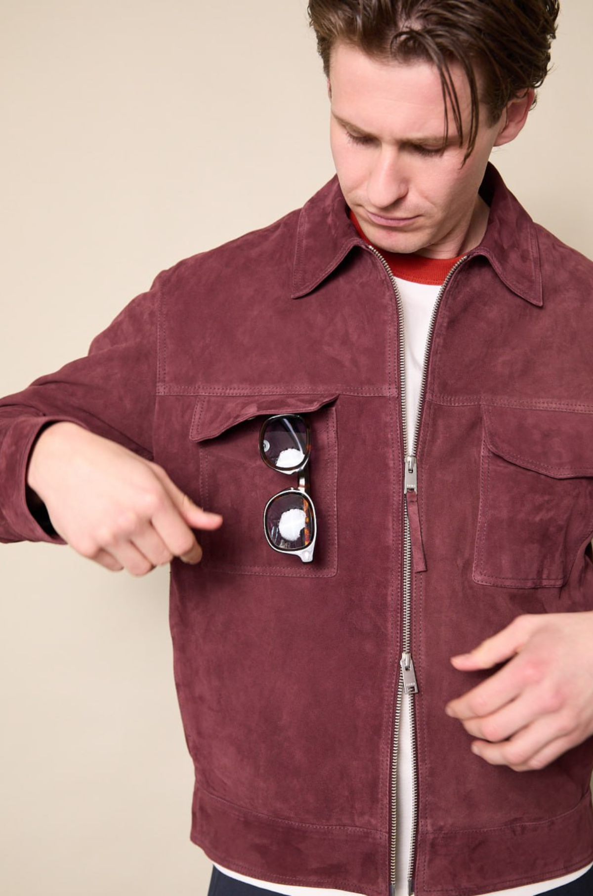 Arma - Kale Goat Suede Sturdy Jacke Shiraz