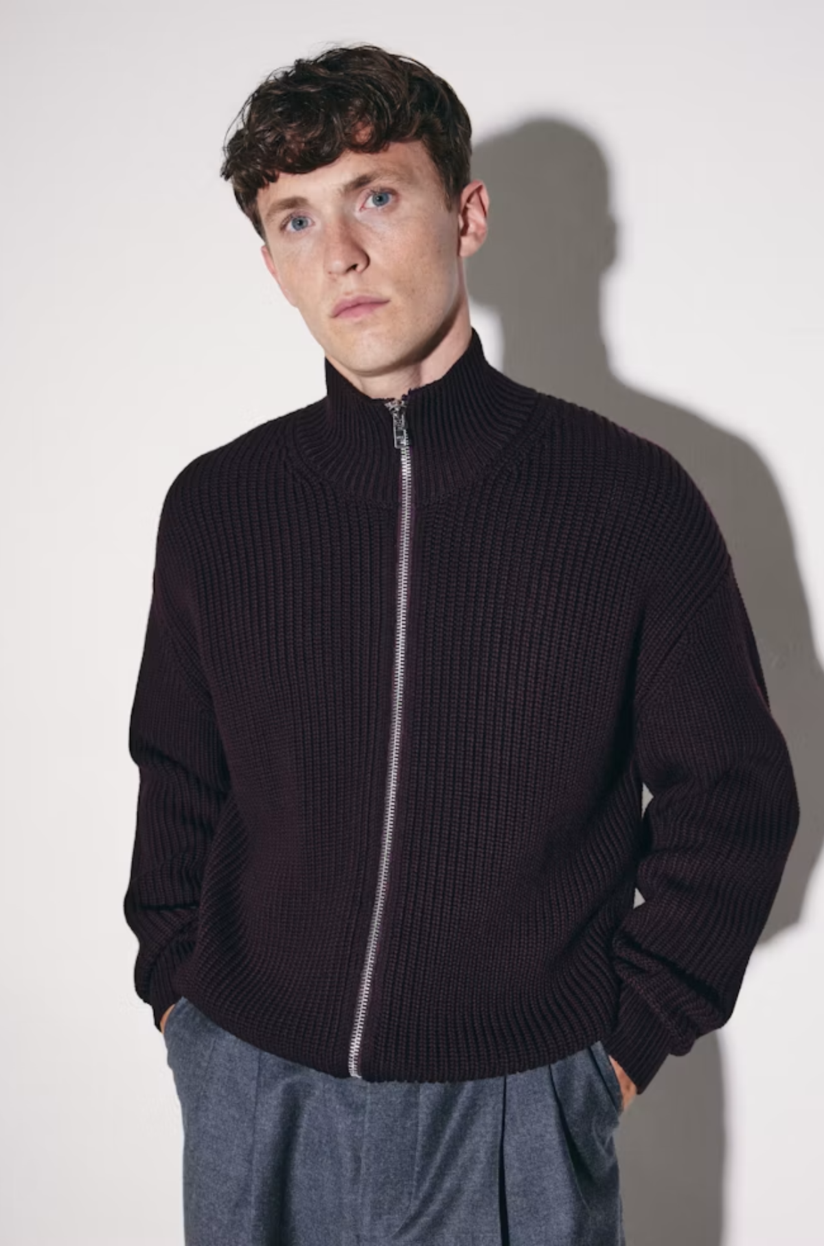 Studio Seidensticker - Merino Knit Zip Jacket Wine