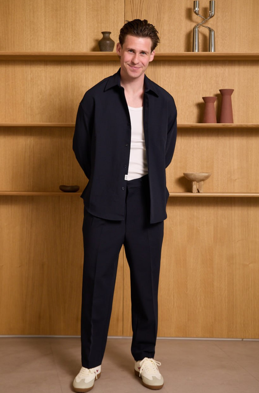 Studio Seidensticker - Gender Neutral Cropped Shirt Navy