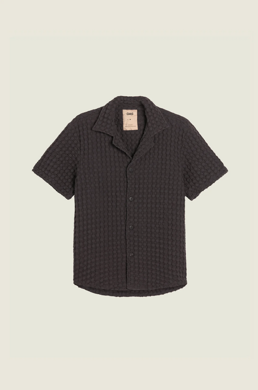 OAS - Nearly Black Cuba Waffle Shirt