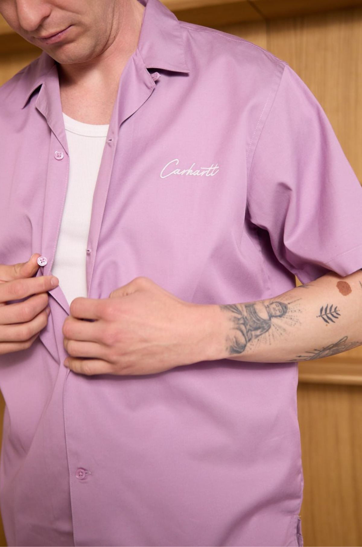 Carhartt WIP - Delray Shirt in Gentle Purple / White