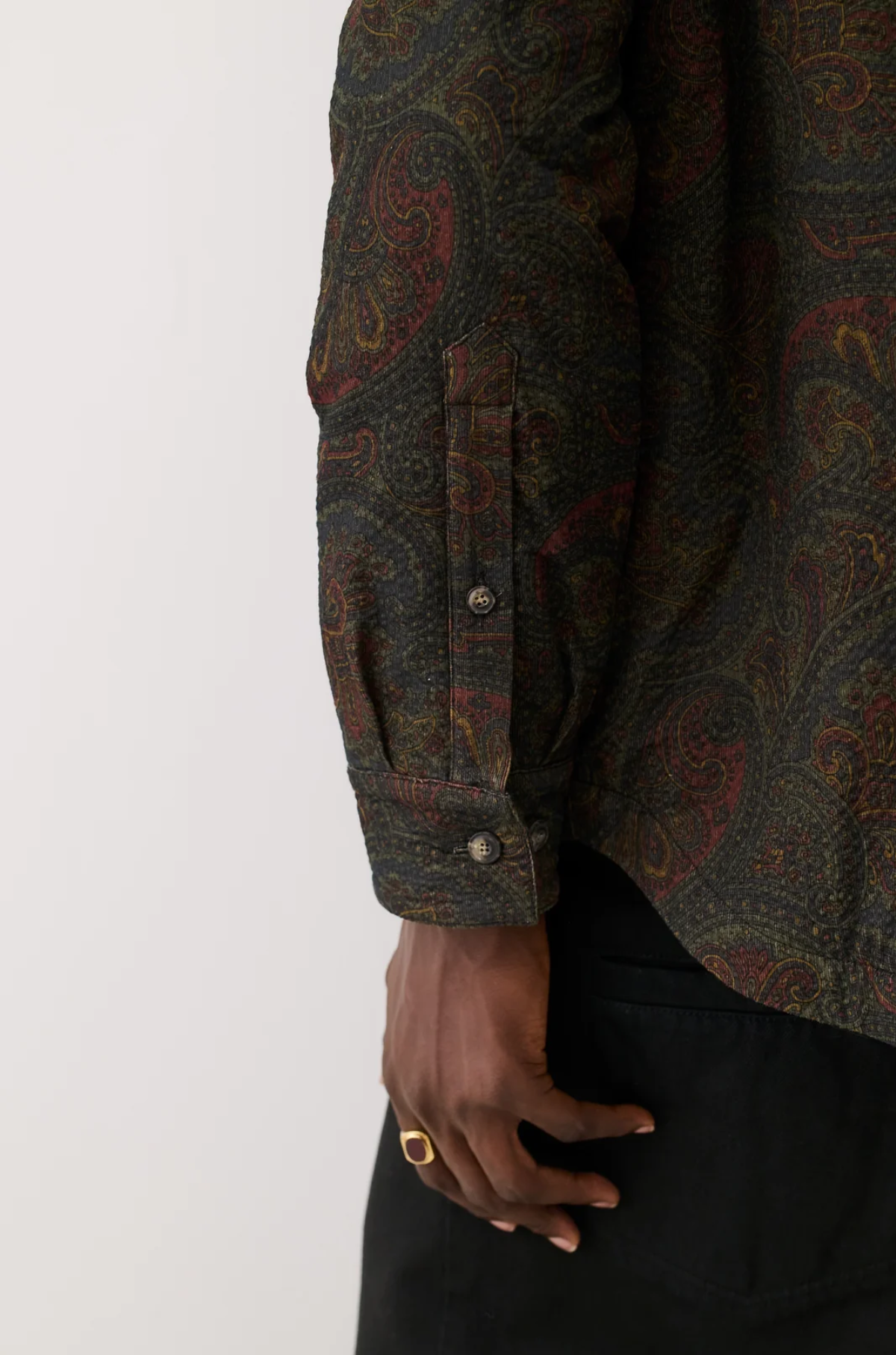 A Kind of Guise -  Marani Padded Overshirt Moss Paisley