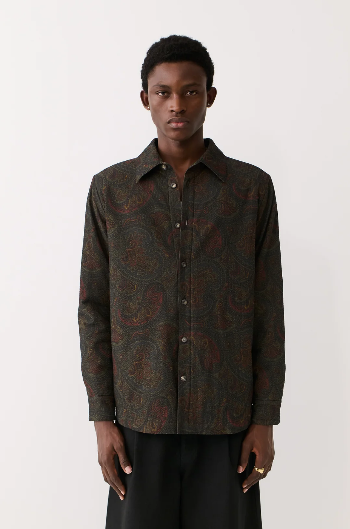 A Kind of Guise -  Marani Padded Overshirt Moss Paisley