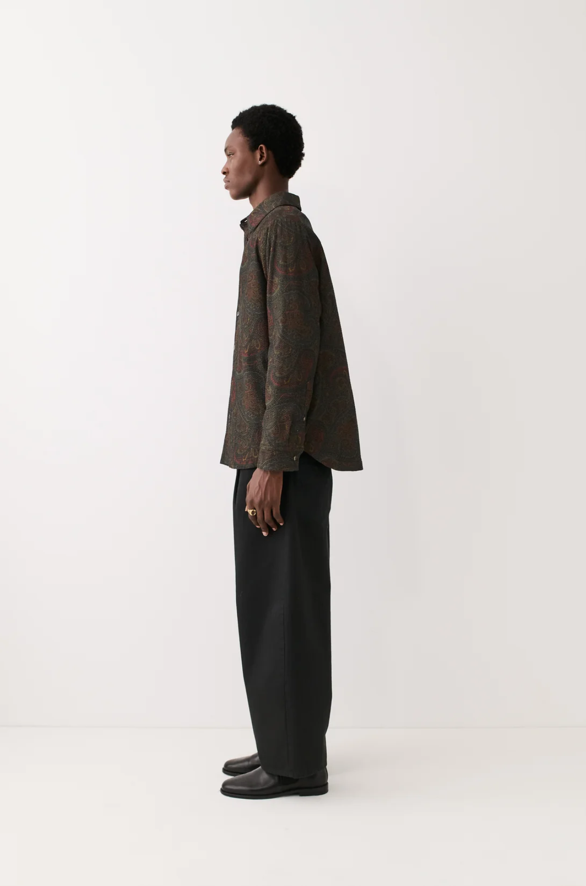 A Kind of Guise -  Marani Padded Overshirt Moss Paisley