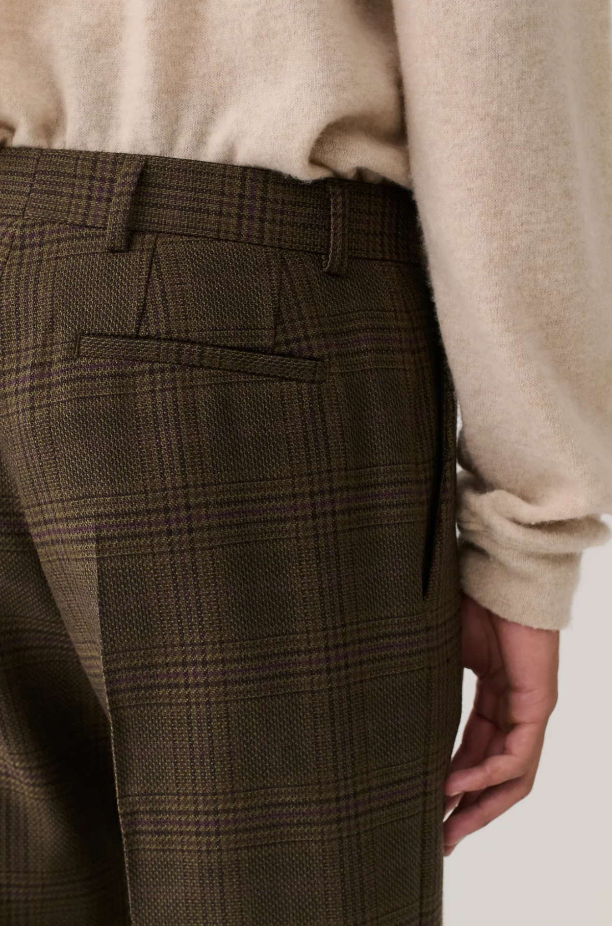 A Kind of Guise - Tailored Wide Trousers Syrah Check