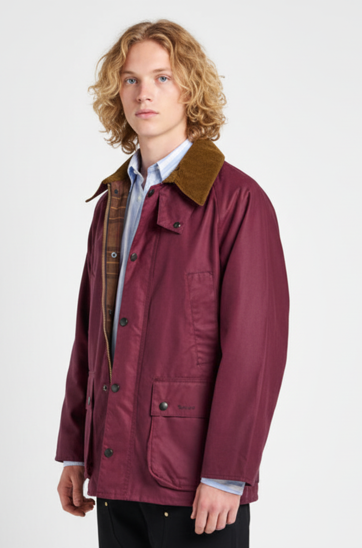 Barbour - Oversize Bedale Wax Wine Jacket