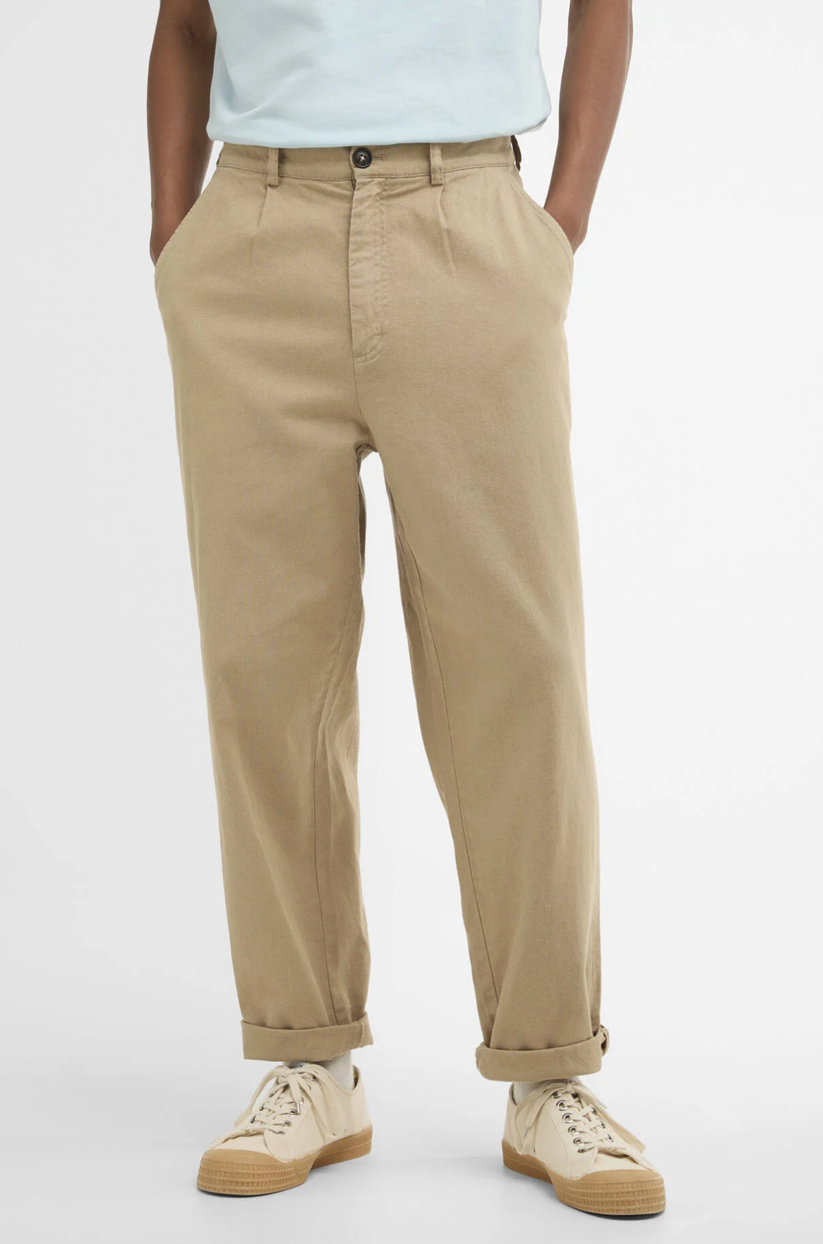 Barbour - Relaxed Fit Hose Leinen Mix