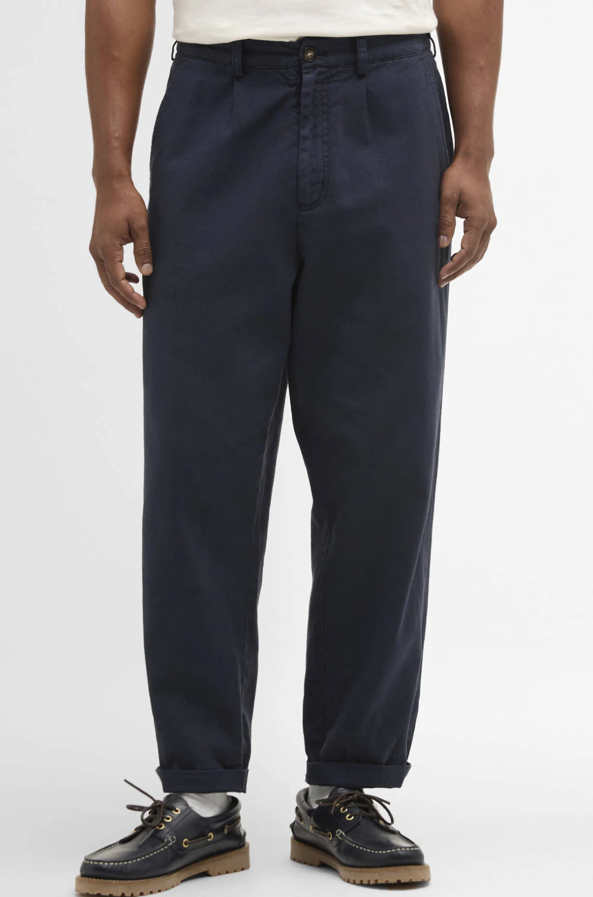 Barbour - Relaxed Fit Pant Linen Mix Navy