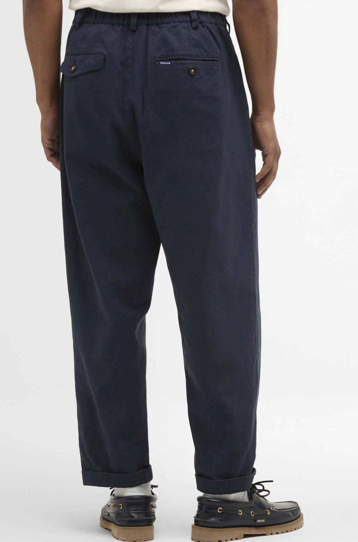 Barbour - Relaxed Fit Pant Linen Mix Navy