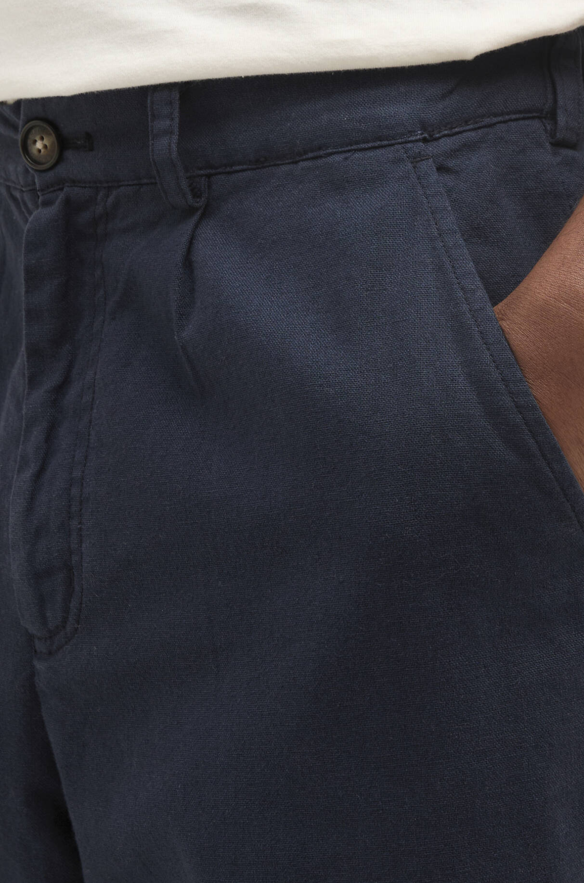 Barbour - Relaxed Fit Pant Linen Mix Navy