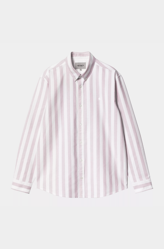 Carhartt WIP - L/S Dillion Shirt – Dillion Stripe Hortensia/White