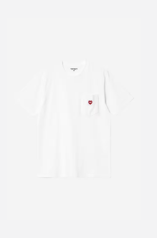 Carhartt WIP - S/S Pocket Heart T-Shirt White Red